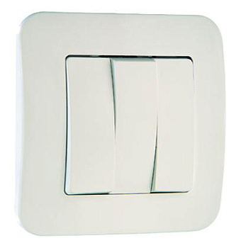 Выключатель 3-кл. СП Lillium N 10А IP20 бел. Makel 55091