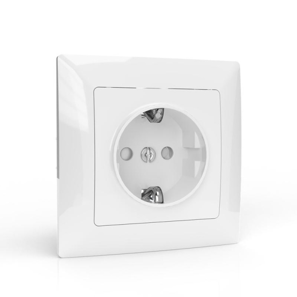 Розетка 1-м СП AVA 16А IP20 с заземл. защ. шторки в сборе бел. TOKOV ELECTRIC TKL-AV-R1FZSF-C01