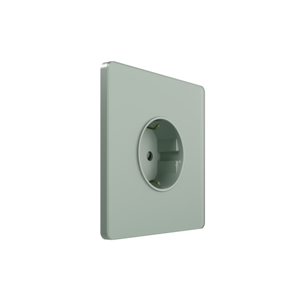 Розетка 1-м СП Systeme Infinity 16А IP20 250В с заземл. защ. шторки таежное утро SE FSE000845