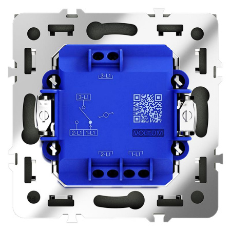 Переключатель проходной 1-кл. СП S70 10А механизм графит Voltum VLS010307
