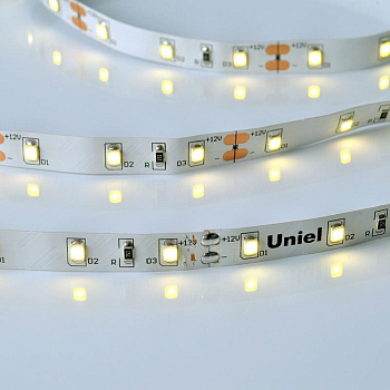 Лента светодиодная ULS-M11-2835-60LED/m-8mm-IP20-DC12V-4.8W/m-4M-4000K PROFI гибкая герметичная на самоклеящейся основе (уп.4м) Uniel UL-00007997