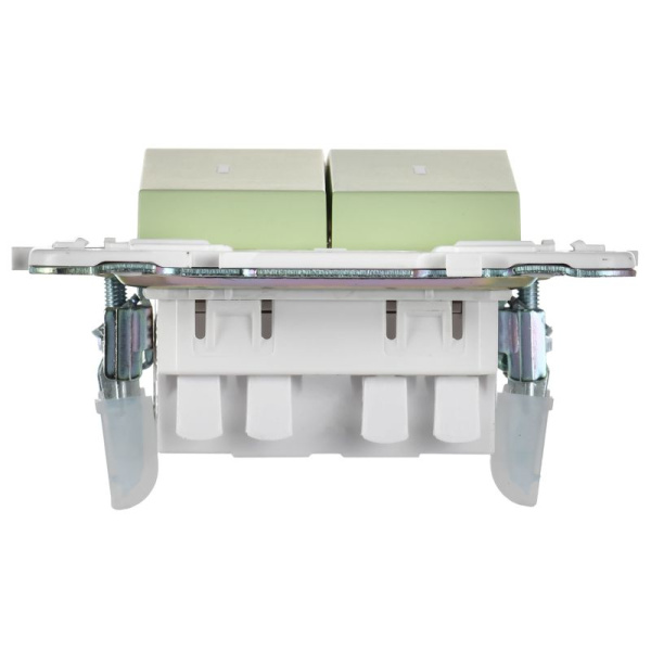 Выключатель проходной 2-кл. SKANDY 10А SK-V10G с индикацией мятный IEK SK-V22-1-10-K06
