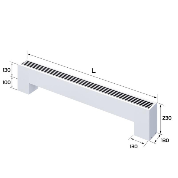 Конвектор напольный STEP-130/130/1400-2-N-WT-LG-NA Royal Thermo НС-1608052