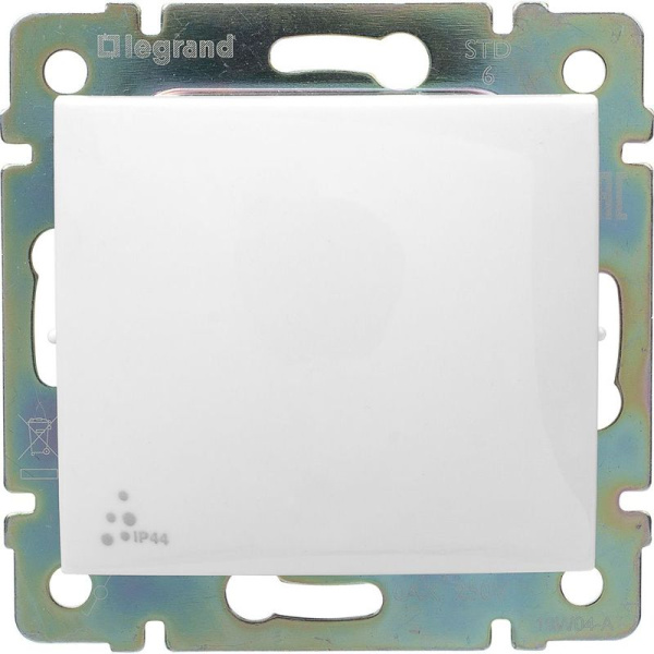 Переключатель проходной 1-кл. СП Valena 10А IP44 250В механизм сл. кость IEK 774106