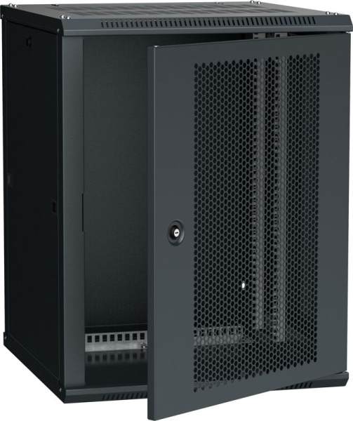 Шкаф LINEA W 15U 600х600мм перфорир. дверь RAL9005 ITK LWR5-15U66-PF