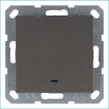 Выключатель 1-кл. 10А IP20 с подсветкой механизм мокко Jasmart G3011NZ