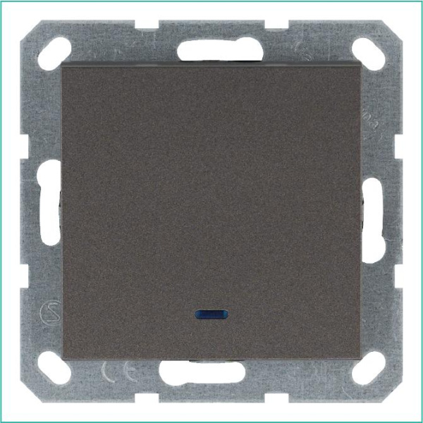 Выключатель 1-кл. 10А IP20 с подсветкой механизм мокко Jasmart G3011NZ