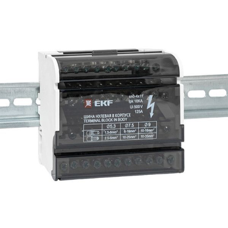 Шина нулевая в корпусе 4х11 EKF sn0-4x11
