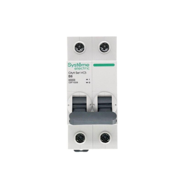 Выключатель автоматический модульный 2п B 6А 4.5кА City9 Set 230В SE C9F14206