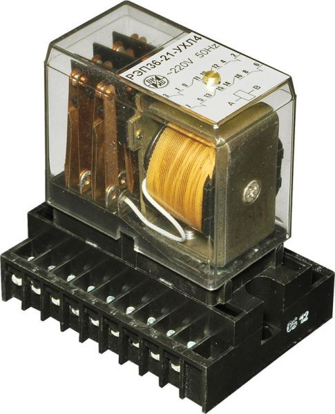 Реле промежуточное РЭП-36-21 220/230В 50/60Гц 2/4 пер. прис. ВНИИР A8120-77970027