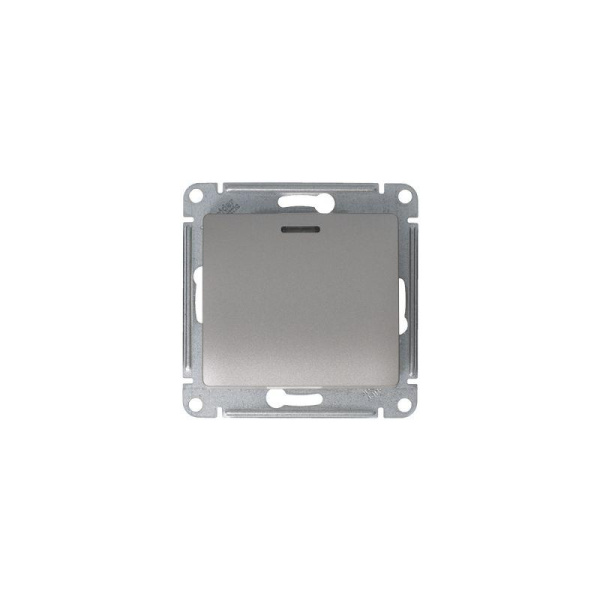 Переключатель проходной 1-кл. СП Glossa 10А IP20 (сх. 6а) 10AX с подсветкой механизм платина SE GSL001263