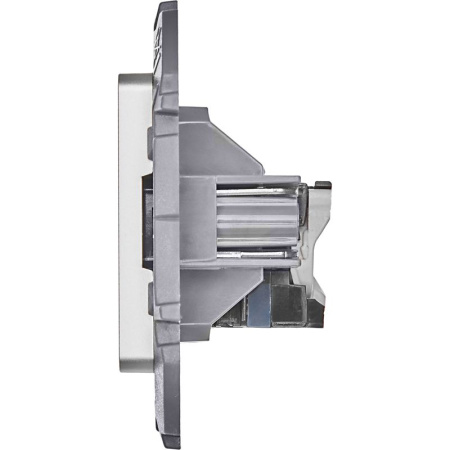Розетка компьютерная Inspiria RJ45 кат.6 UTP механизм алюм. IEK 673832