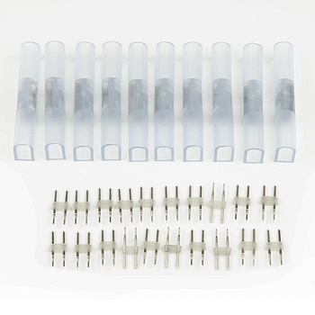 Соединитель контактный прямой UTC-K-12/N21 CLEAR 010 POLYBAG для светодиод. лент ULS-N21 NEON 220В 8х16мм 2 контакта прозр. (уп.10шт) Uniel UL-00007238