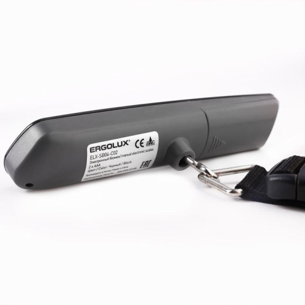 Весы ручные электронные ELX-SB04-C02 до 50кг безмен черн. Ergolux 15133