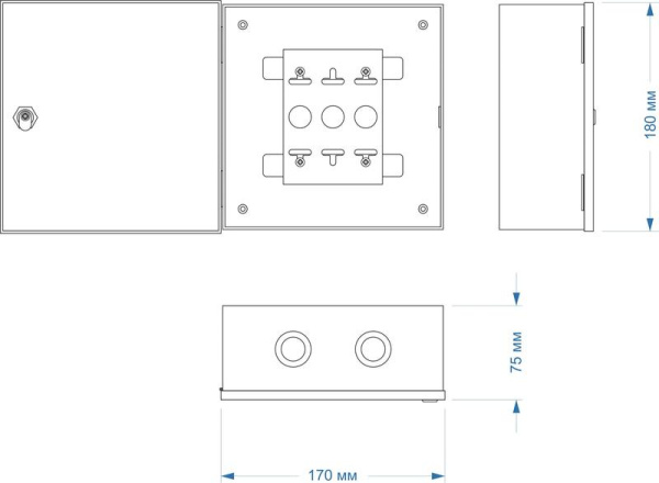 Коробка распределительная 180х170х75мм DB-30P-NS на 30 пар Cabeus 7776c