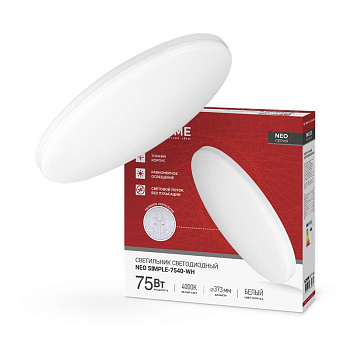 Светильник светодиодный NEO SIMPLE-7540-WH 75Вт 4000К 6000лм 230В 370х60мм бел. IN HOME 4690612062532