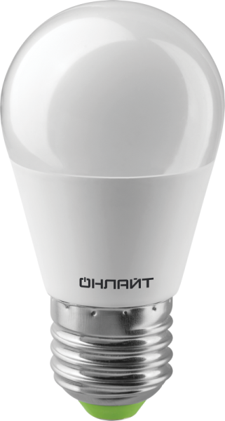 Лампа светодиодная 90 544 OLL-G45-9-230-2.7К-E27-FR 9Вт шар 2700К E27 90-240В PRO ОНЛАЙТ 90544