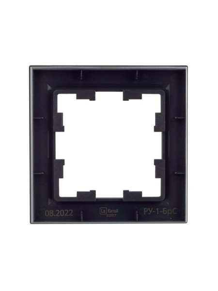 Рамка 1-м BRITE РУ-1-БрС сталь IEK BR-M12-K46