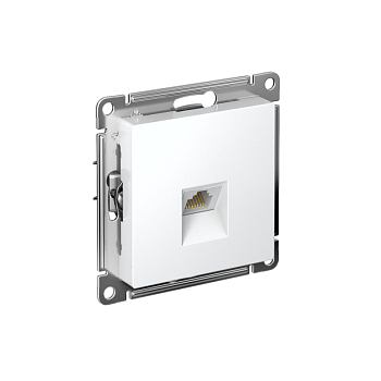 Розетка компьютерная 1-м AtlasDesign RJ45 кат.5E механизм бел. SE ATN000183