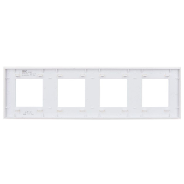Рамка 4-м SKANDY SK-F24W стекло арктич. бел. IEK SK-M42-G-K01