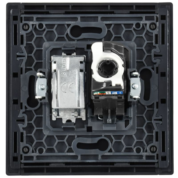 Розетка 2-м TV+RJ45 кат.6 FORTE&PIANO FP337 сер. IEK FP-AK20-2-K03