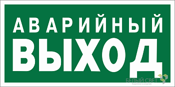 Знак безопасности BL-3015B.E23 "Аварийный выход" Белый свет a14596