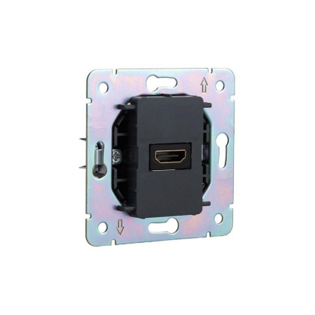 Розетка СП STRONG HDMI IP20 антрацит Kranz KR-78-0730-5