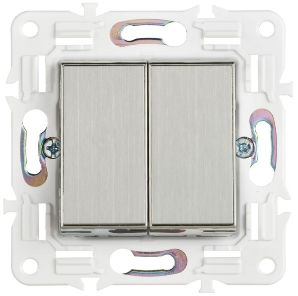 Выключатель перекрестный 2-кл. SKANDY 10А SK-V06N никель IEK SK-V23-0-10-K50