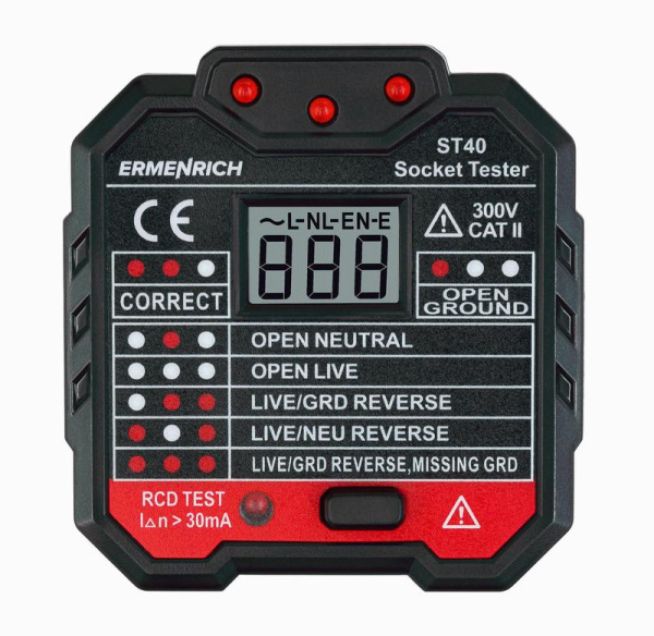 Тестер розеток Zing ST40 Ermenrich 82963