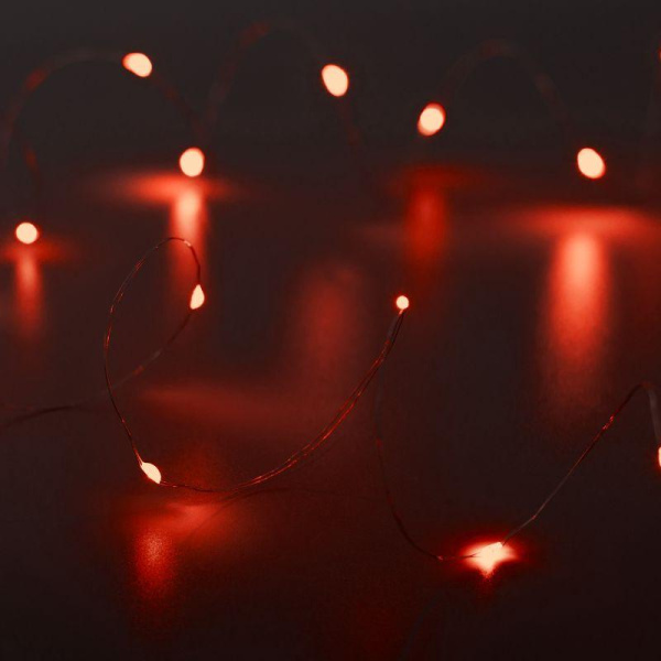 Гирлянда светодиодная ARD-DEW-HOME-2000-CLEAR-20LED-STD Red 3V Battery Pack IP20 Ardecoled 048705