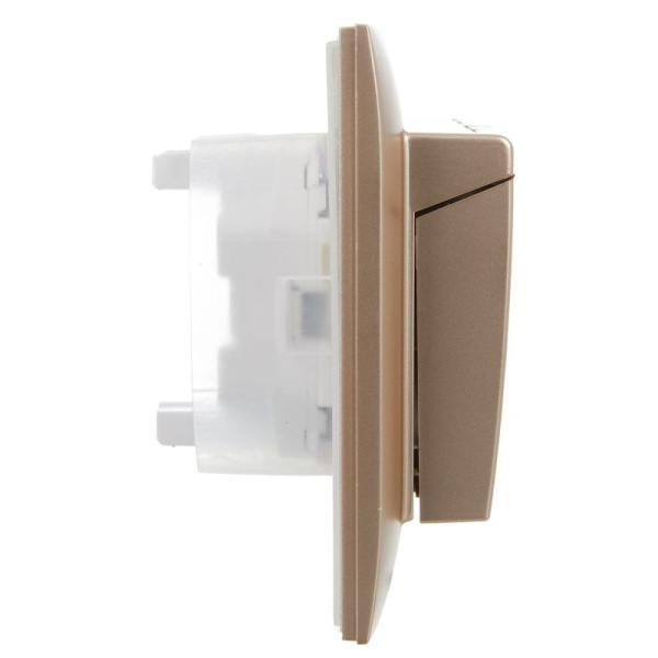 Розетка 2-м SKANDY 16А IP44 с крышкой в сборе SK-R12Sa песочн. IEK SK-R26-16-44-K98-F