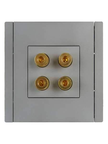 Аудиорозетка 4-м FORTE&PIANO FP539 сталь IEK FP-S40-K46