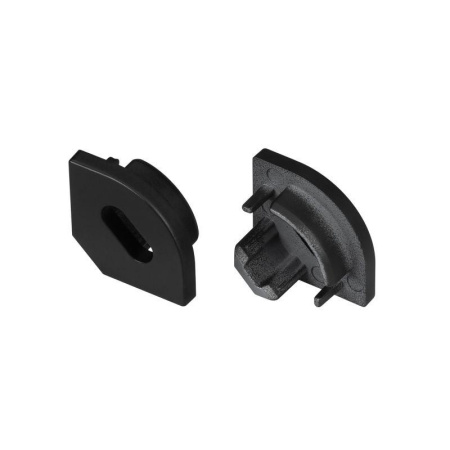 Заглушка SL-KANT-H10 BLACK с отверстием пластик (комплект) Arlight 049410