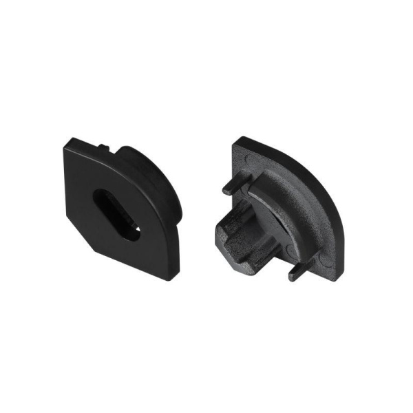 Заглушка SL-KANT-H10 BLACK с отверстием пластик (комплект) Arlight 049410