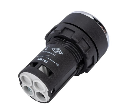 Кнопка нажимная моноблочная 22мм IP 40 1НО EMAS MB100DM