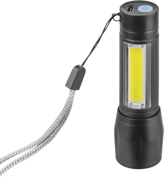 Фонарь светодиодный ручной 90 909 OPT-CP12-ACCU пласт.1LED 3Вт+1COB 1.5Вт li-ion 0.5А.ч 3реж. IPХ4 ОНЛАЙТ 90909