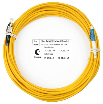 Шнур оптический FOP(S)-9-LC-FC-10M SIMPLEX LC-FC 9/125 SM 10м LSZH Cabeus 7511c