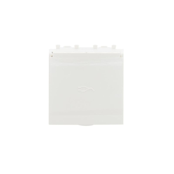 Розетка 1-м 2мод. Avanti "Белое облако" 16А IP41 2P+E защ. шторки с крышкой бел. DKC 4400012