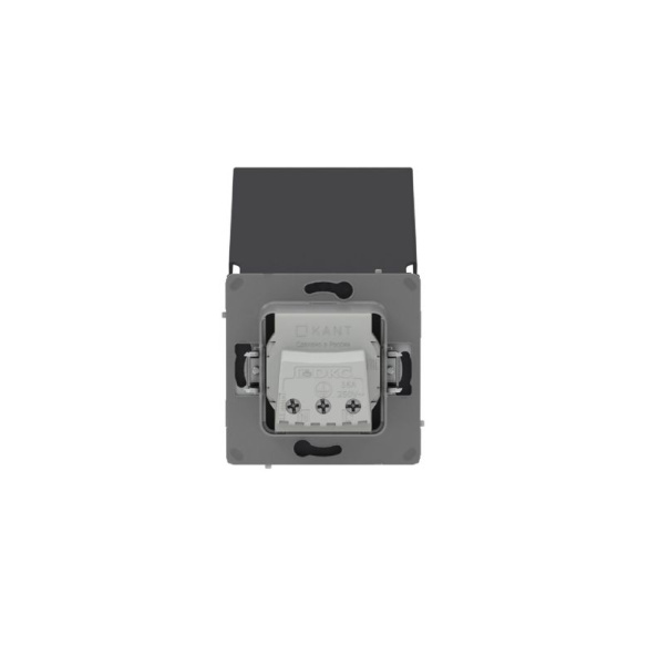 Розетка силовая KANT IP44 2P+E защ. шторки с крышкой черн. уголь DKC 7012013