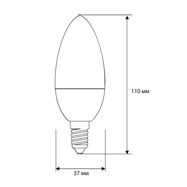 Лампа светодиодная LED10-C35/845/E14 10Вт свеча матовая 4500К бел. E14 220В Camelion 13561
