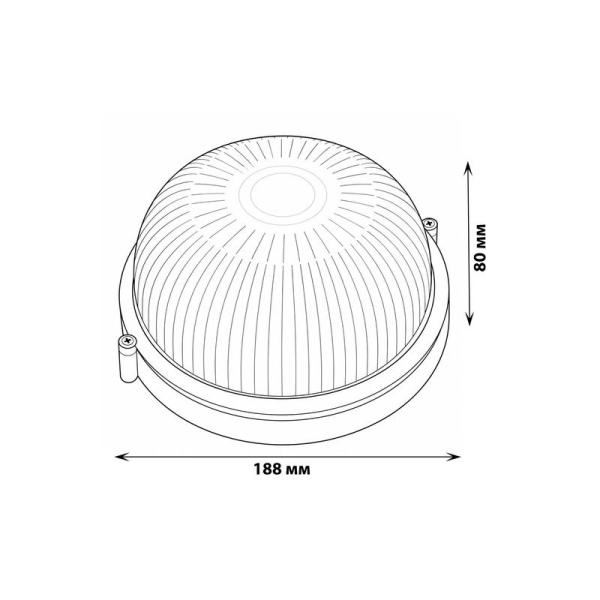 Светильник светодиодный ULW-K21B 12W/4000K IP54 WHITE 12Вт 4000К бел. свет IP54 1200лм d188мм круг влагозащ. корпус бел. ТМ Uniel UL-00012046