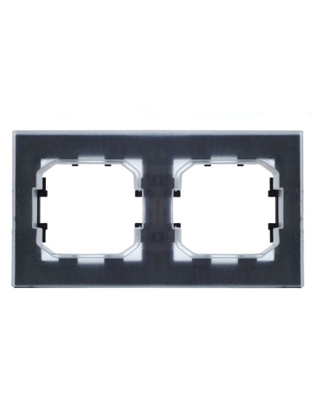 Рамка 2-м IP44 BRITE РУ-2-БрЧ-44 черн. IEK BR-M22-44-K02