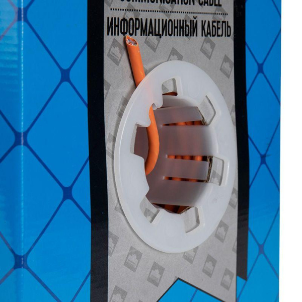 Кабель витая пара U/UTP кат.6 4х2х23AWG LSZH нг(А)-HF INDOOR SOLID медь оранж. (305м) (м) Rexant 01-0050