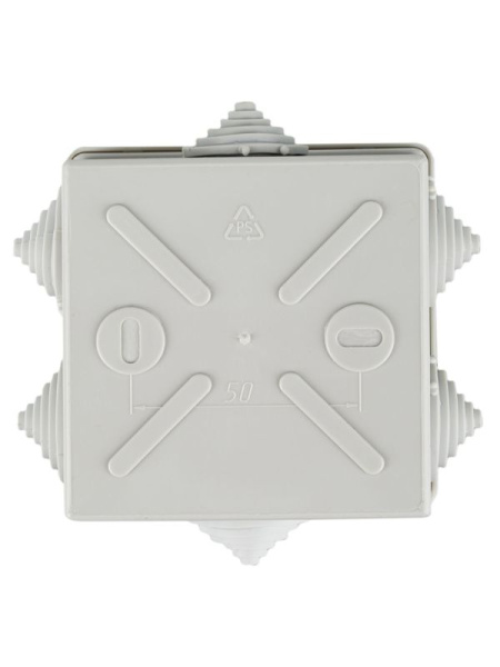 Коробка распаячная ОП 85х85х40 IP44 KM41235 (6 каб.ввод.) IEK UKO11-085-085-040-K41-44