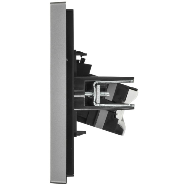 Розетка компьютерная RJ45 кат.5E FORTE&PIANO FP532 сталь IEK FP-K10-1-K46