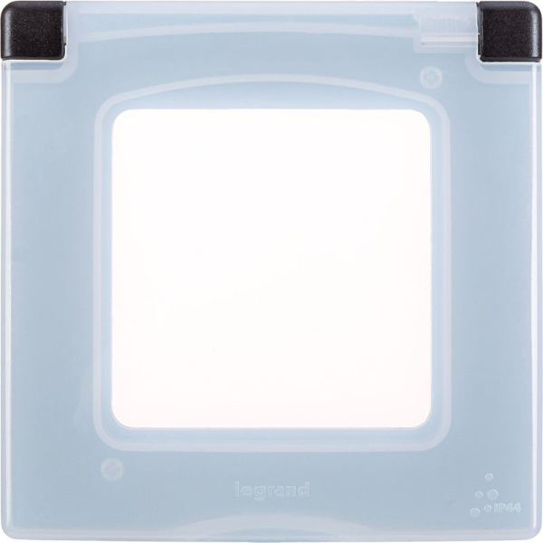 Рамка 1-м СП Inspiria IP20 IP44 с крышкой антрацит IEK 673923
