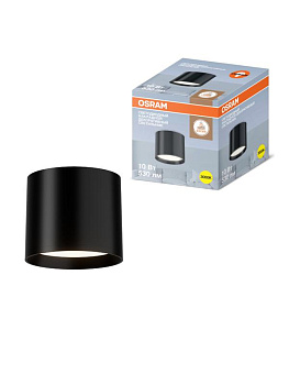 Светильник светодиодный SURFSP DL 10Вт 3000К тепл. бел. 530лм накладной черн. OSRAM 4607194231096