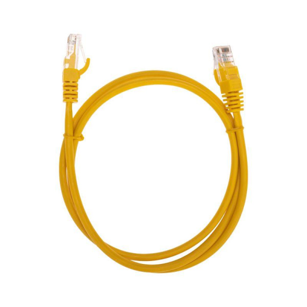 Патч-корд U/UTP CAT 5e RJ45-RJ45 26AWG LSZH желт. 1м Rexant 02-0105-1