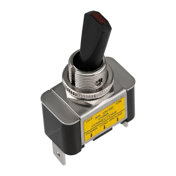 Тумблер 12В 30А (3c) ON-OFF 1п с красн. LED подсветкой (ASW-07D-2) блист. Rexant 06-0334-B