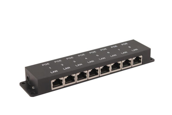 Инжектор PoE пассивный Midspan-8/P Fast Ethernet на 8 портов OSNOVO 11229